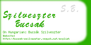 szilveszter bucsak business card
